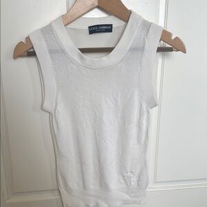 Dolce & Gabbana white Fitted Tank Top size 38